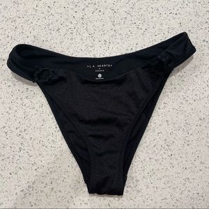 LA Hearts Black Bikini Bottom